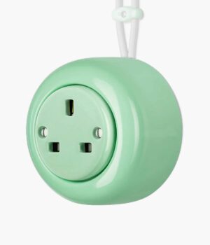100-KPCOLPNO-BS-MP-00-45A Katy Paty Colona surface mounted porcelain plug socket in mint