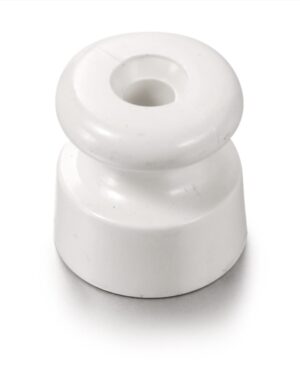 30913170.jpg Garby Porcelain insulator for braided wire (25 un) white porcelain