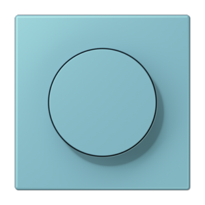 LS 990 Les Couleurs 1-gang rotary dimmer cover, 32032 Céruléen Moyen