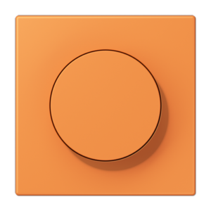 LS 990 Les Couleurs 1-gang rotary dimmer cover, 32081 Orange Clair