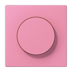 LS 990 Les Couleurs 1-gang rotary dimmer cover, 4320C Rose Vif
