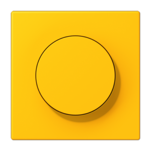 LS 990 Les Couleurs 1-gang rotary dimmer cover, 4320W Le Jaune Vif