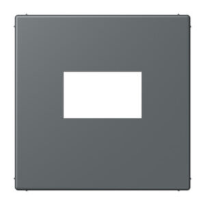 JUNG_LC1969USB202.png LS 990 Les Couleurs centre plate for USB charger, 32010 Gris Foncé 31