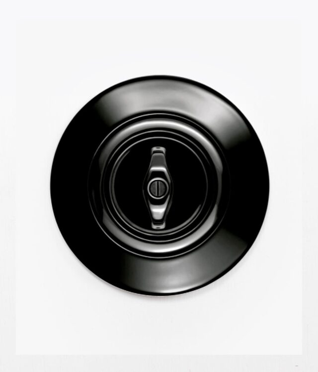 Berker Serie 1930 Rosenthal porcelain black light switch