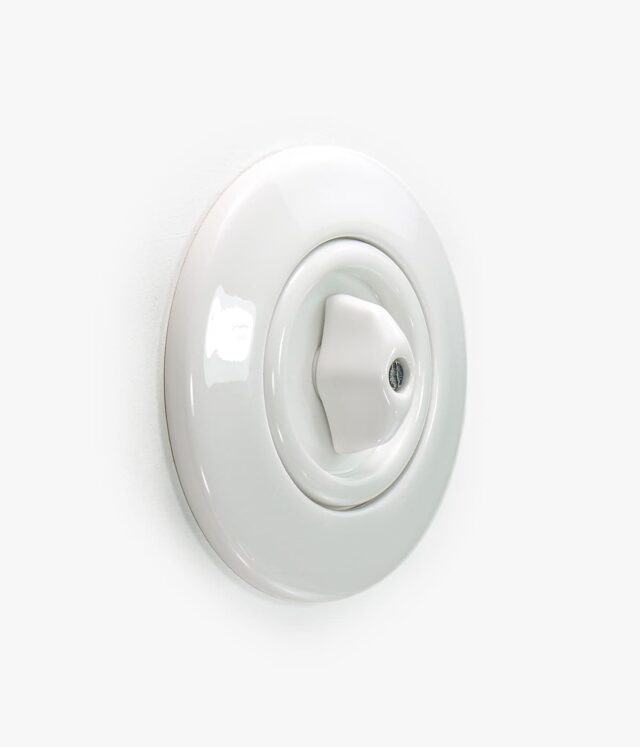 Berker Serie 1930 Rosenthal white rotary light switch