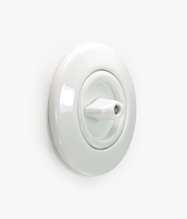 Berker Serie 1930 Rosenthal white rotary light switch