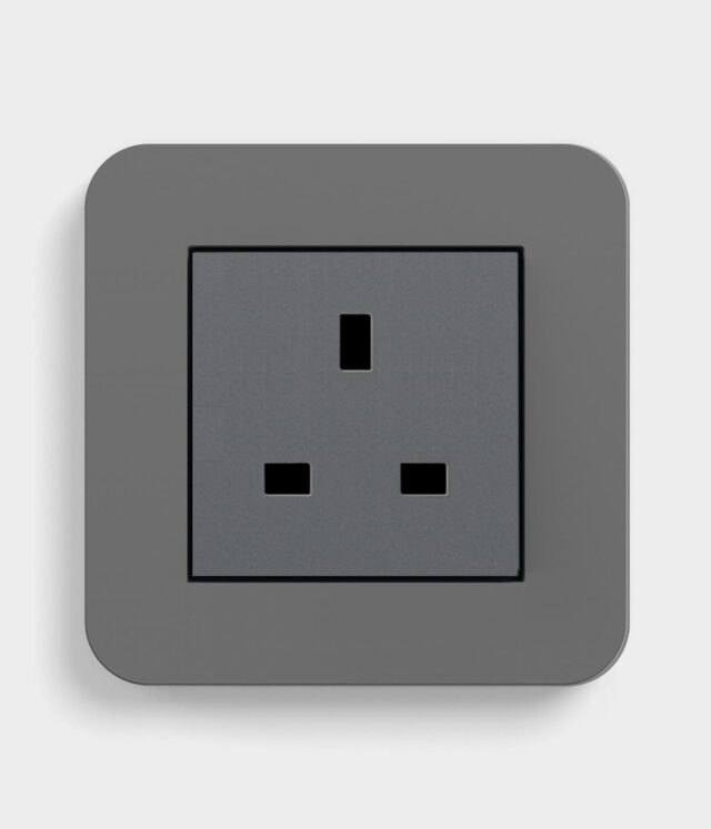 GIRA E3 Dark Grey/Anthracite unswitched single socket