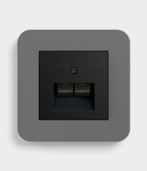 100-GIRE3ST-DGBM-2G-CAT6-20-00 GIRA E3 Dark Grey CAT6 network socket