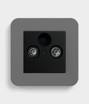 100-GIRE3ST-DGBM-2G-TVSAT-21-00A GIRA E3 Dark Grey/Black TV/SAT socket
