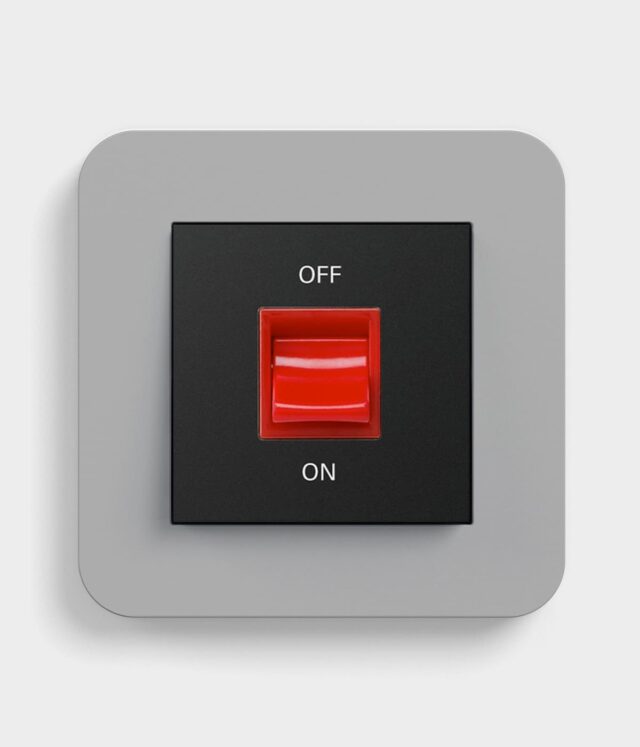 GIRA E3 Mid grey cooker switch