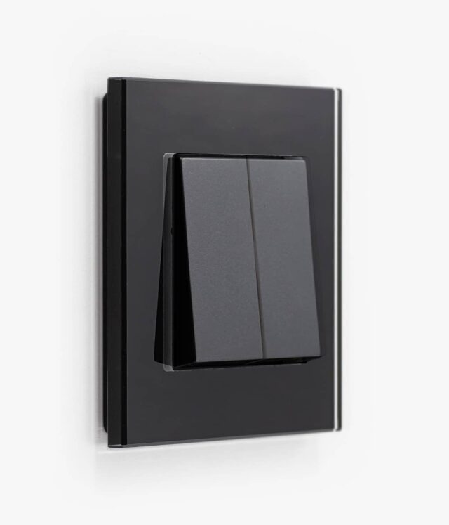 GIRA Esprit Black Glass light switch