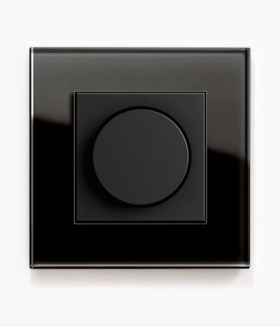 100-GIRESPGL-BSBM-09-45A GIRA Esprit Black Glass Dimmer switch