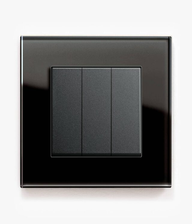 GIRA Esprit Black Glass light switch
