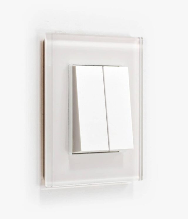 GIRA White Glass light switch