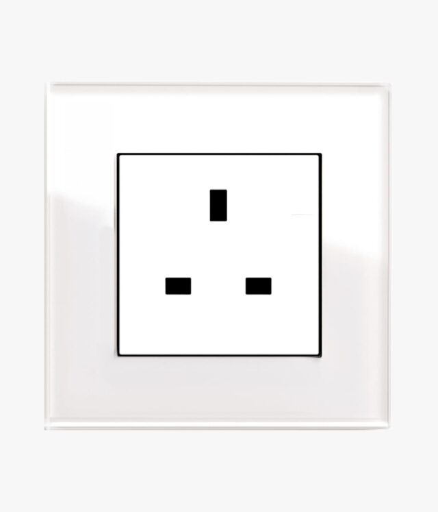 GIRA Esprit White Glass plug socket