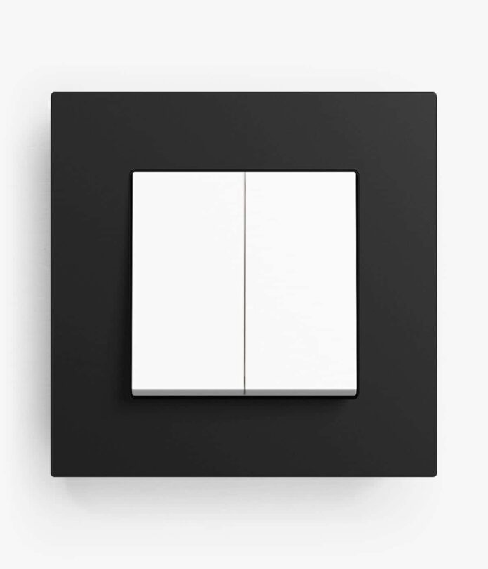 GIRA Esprit light switch in linoleum plywood anthracite