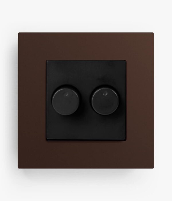 GIRA Esprit Linoleum Plywood Dark Brown dimmer