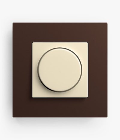 100-GIRESPLP-DBCG-09-00A GIRA Esprit Lino-Ply Dark Brown dimmer switch
