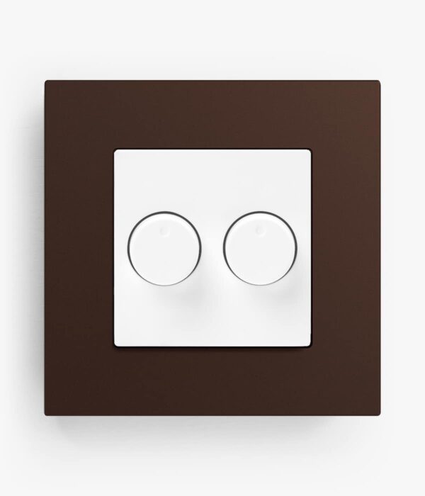 GIRA Esprit Linoleum Plywood Dark Brown dimmer