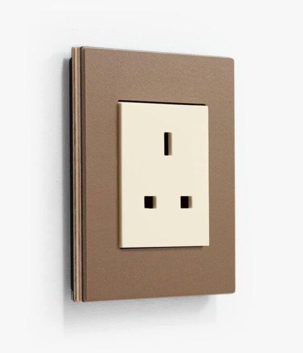 GIRA Esprit Linoleum Plywood light brown plug socket