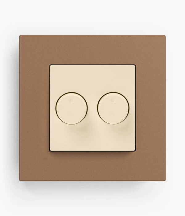 Gira Esprit Linoleum Plywood Light Brown Dimmer
