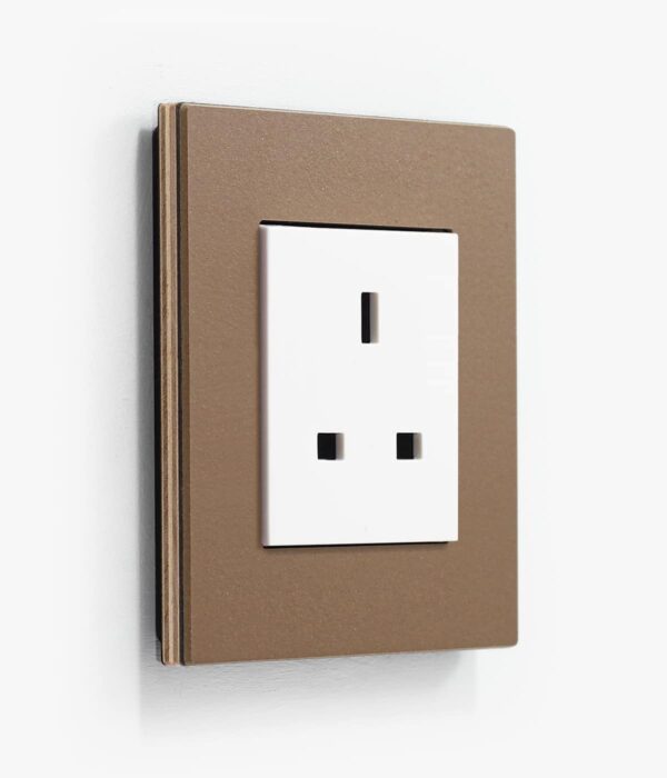 GIRA Esprit Linoleum Plywood light brown plug socket
