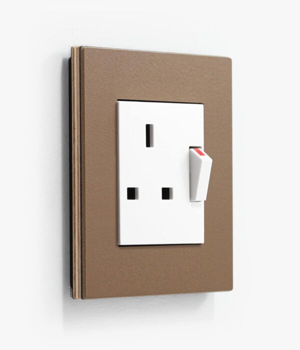 GIRA Esprit Linoleum Plywood light brown plug socket