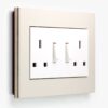 GIRA Esprit Linoleum Plywood Light Grey socket