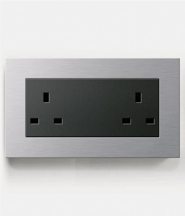 GIRA Esprit Aluminium Double Socket