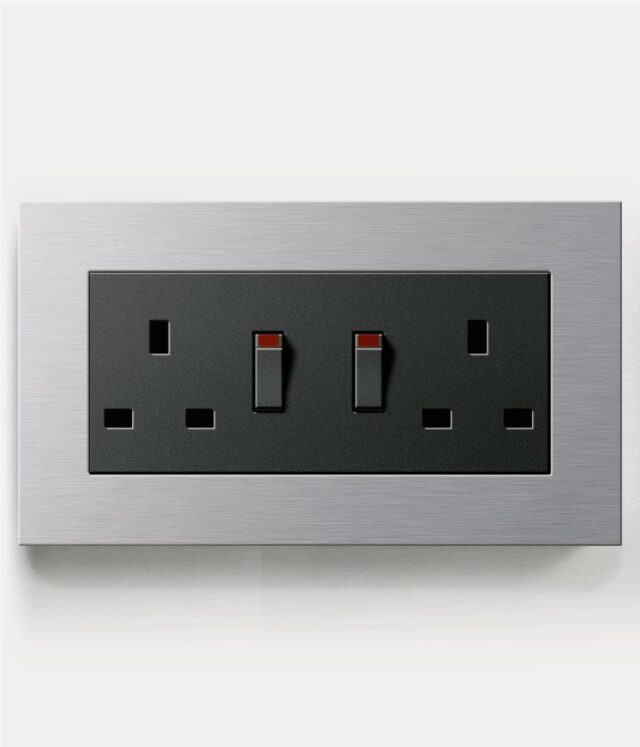 GIRA Esprit Aluminium Double Socket