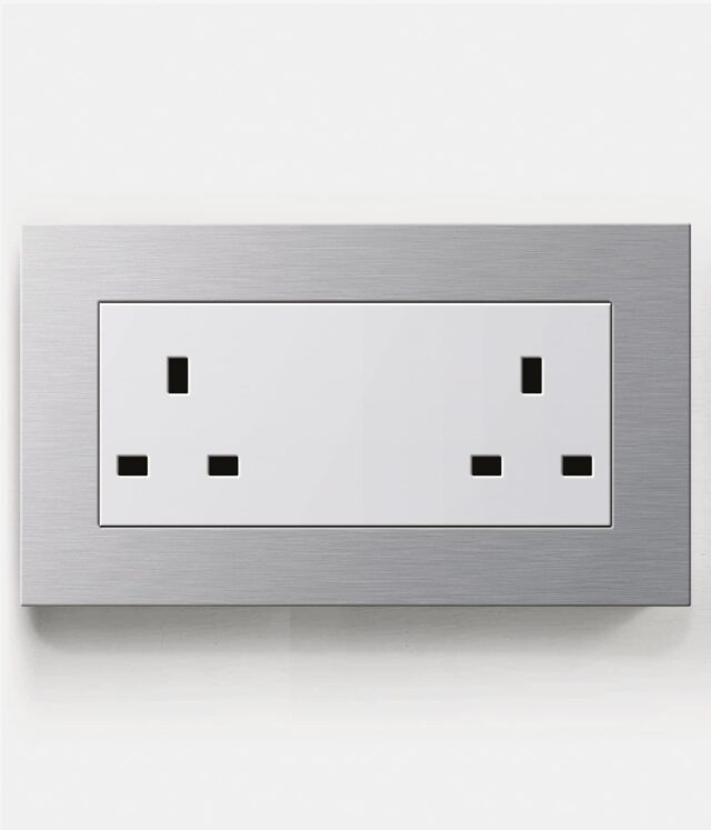 GIRA Esprit Aluminium Double Socket