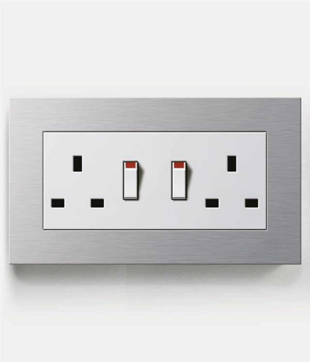 GIRA Esprit Aluminium Double Socket