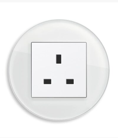 GIRA Studio White Glass single socket