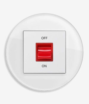 100-GIRSTDFM-WGWG-16-00A GIRA Studio White Glass cooker switch
