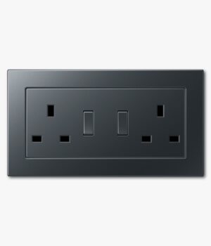 Jung A 550 Anthracite double plug socket