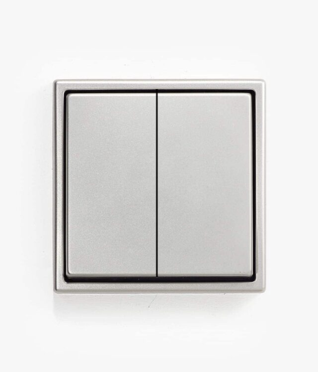 Jung LS990 Stainless Steel double switch