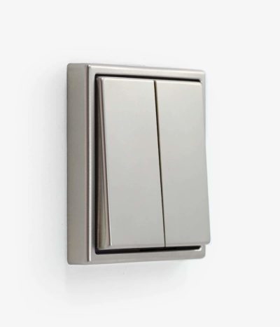 Jung LS990 Stainless Steel double switch