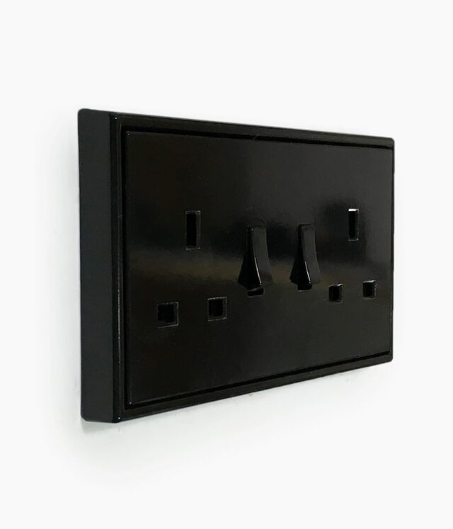 Jung LS990 Black double socket