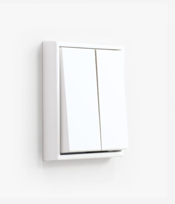 Jung LS990 Matt White double light switch