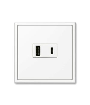 100-LS990PW-WM-USB-17-00A Jung LS 990 Matt White USB charger