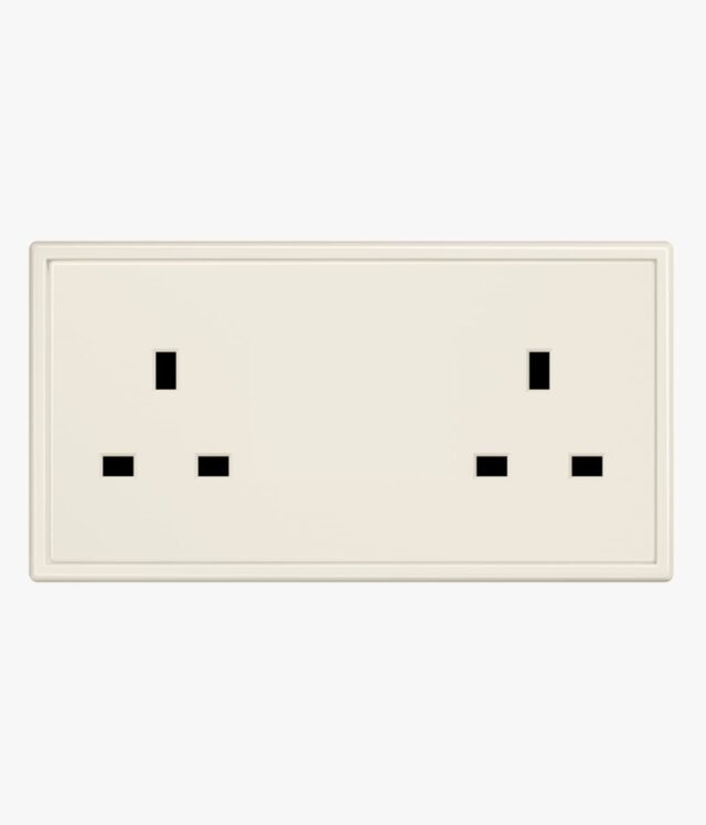 Jung LS 990 Cream double plug socket
