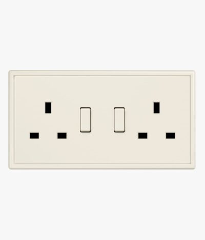 Jung LS 990 Cream double plug socket