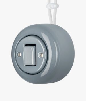 Katy Paty Colona surface mounted porcelain light switch in grey