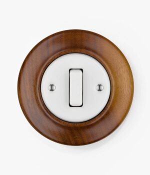 Katy Paty Roo Nuc Mag walnut and porcelain light switch