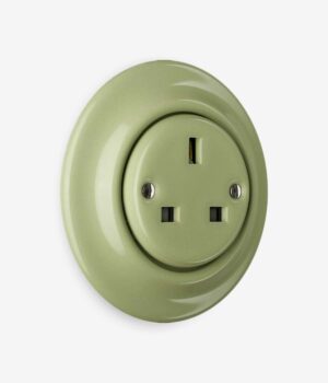 100-KPROODEC-BS-OL-05-45A Katy Paty Roo olive green plug socket