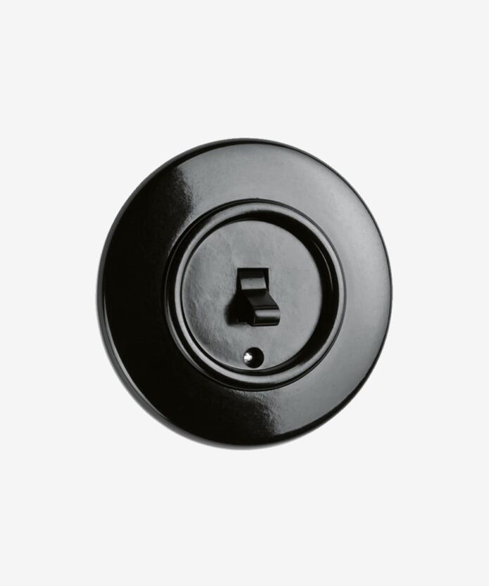 THPG Bakelite toggle light switch, round