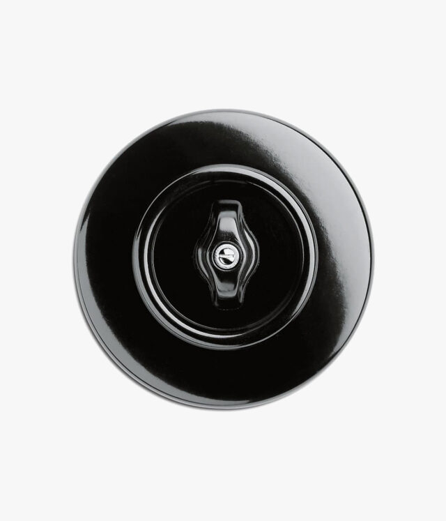 THPG Bakelite rotary light switch, round