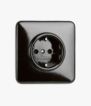 Bakelite EU Socket, square backplate