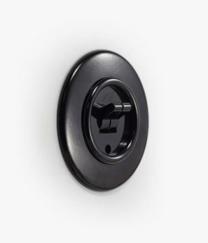 THPG Bakelite double toggle light switch, round