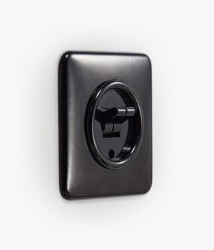 THPG Bakelite double toggle light switch, square